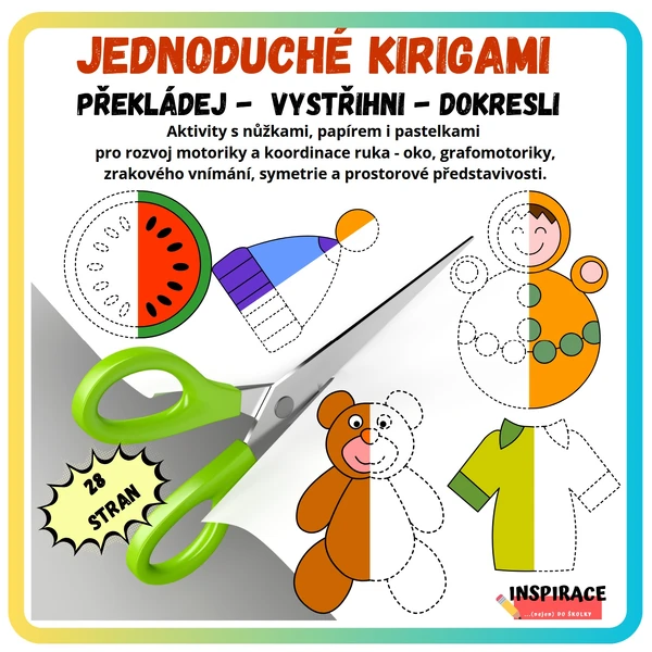Jednoduché KIRIGAMI 3v1 📄✂️🖍️
