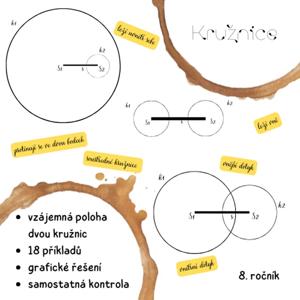 Kružnice - vzájemná poloha dvou kružnic