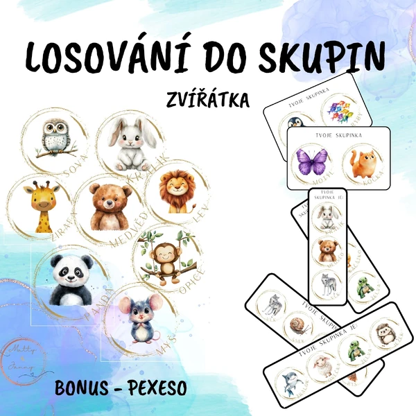 Losování do skupin po 2, 3 a 4