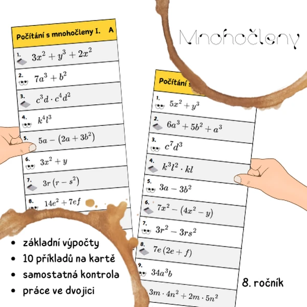 Mnohočleny - základy (AB karty)