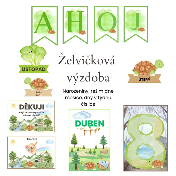 Želva suchozemská výzdoba