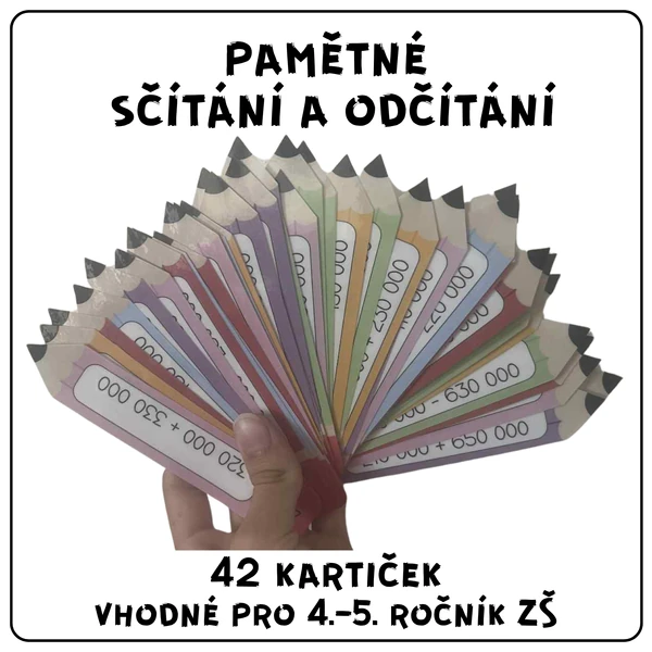 Pamětné sčítání a odčítání - tužky
