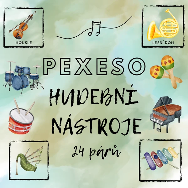Pexeso - Hudební nástroje 
