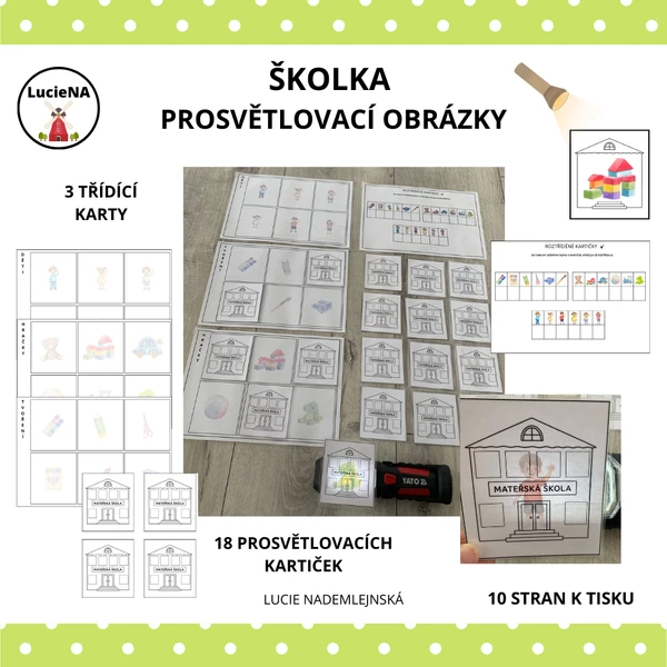 ŠKOLKA PROSVĚTLOVACÍ OBRÁZKY