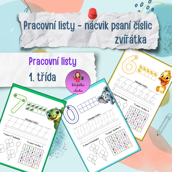 Pracovní listy - psaní číslic
