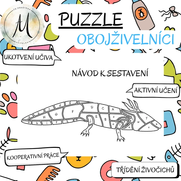 Puzzle - třídění živočichů - obojživelníci