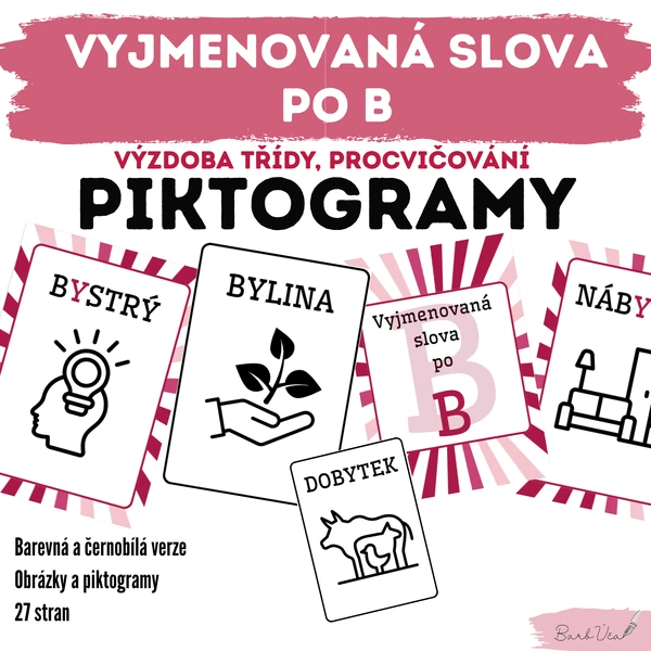PIKTOGRAMY - Vyjmenovaná slova po B