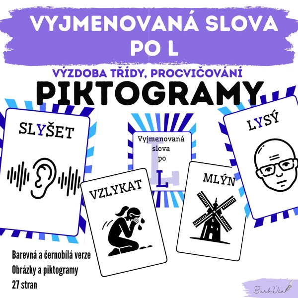 PIKTOGRAMY - Vyjmenovaná slova po L