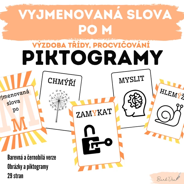 PIKTOGRAMY - Vyjmenovaná slova po M