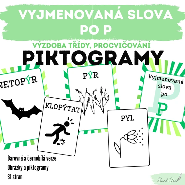 PIKTOGRAMY - Vyjmenovaná slova po P