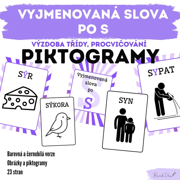 PIKTOGRAMY - Vyjmenovaná slova po S