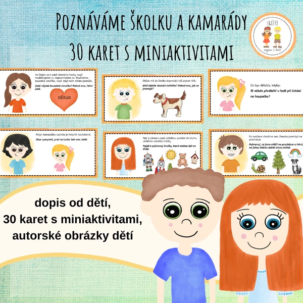 Poznáváme školku a kamarády - 30 karet s obrázky a miniaktivitami