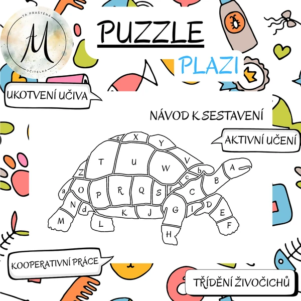 Puzzle - třídění živočichů - plazi