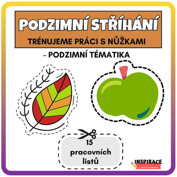 Podzimní vystřihovánky ✂️ s omalovánkou 🖍️