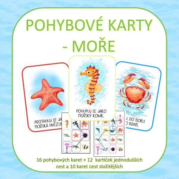 Pohybové karty - moře