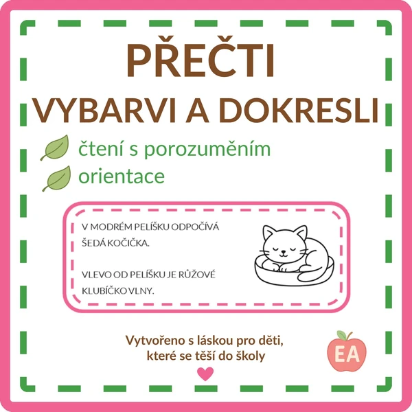 Přečti, vybarvi, dokresli