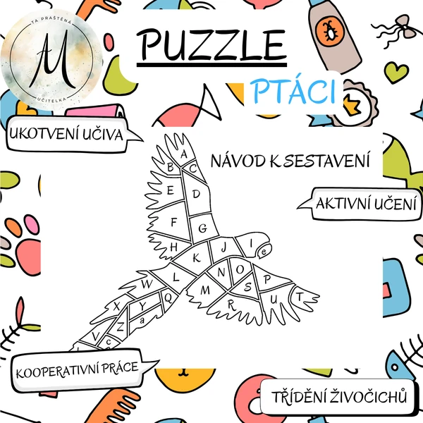 Puzzle - třídění živočichů - ptáci