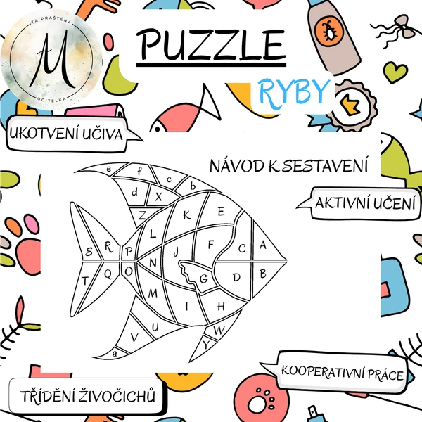 Puzzle - třídění živočichů - ryby