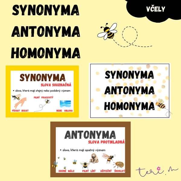 SYNONYMA, ANTONYMA, HOMONYMA - téma VČELY