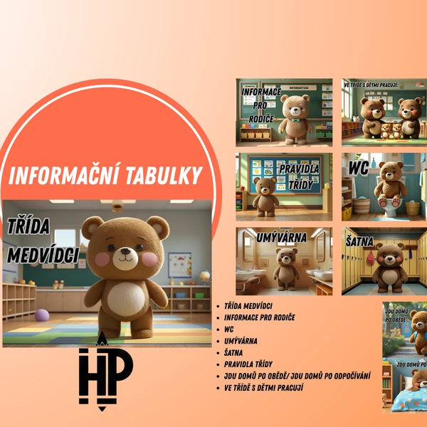 Informační tabulky - třída Medvídci