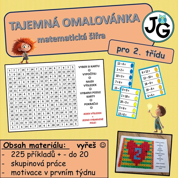 Tajemná omalovánka pro druháčky M
