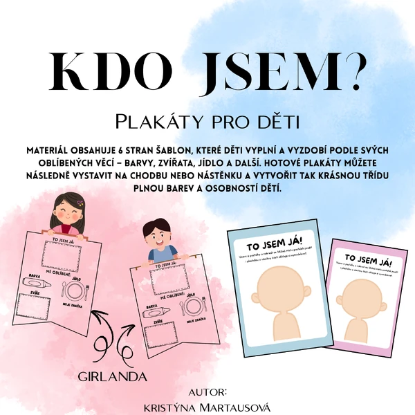 Kdo jsem? - Plakáty k výzdobě třídy