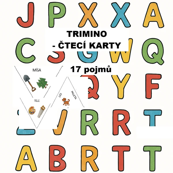 4x trimino - čtecí karty