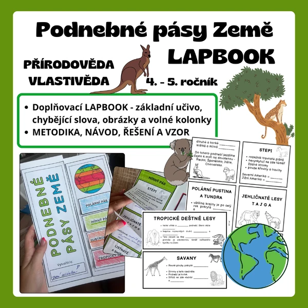 LAPBOOK - Podnebné pásy Země