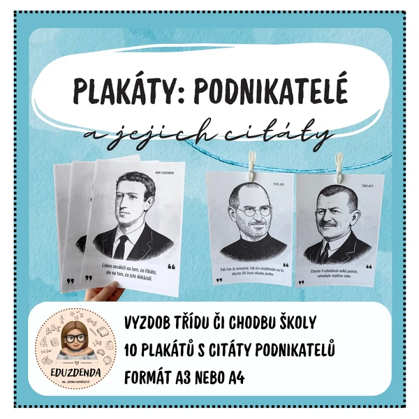 Plakáty: Podnikatelé a jejich citáty