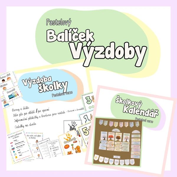 Balíček pastelové výzdoby 