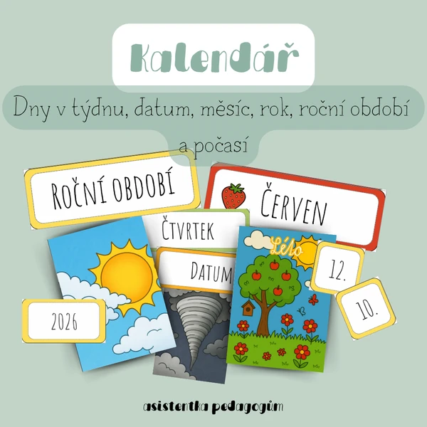 Kalendář - Dny v týdnu, datum, měsíc, rok, roční období a počasí