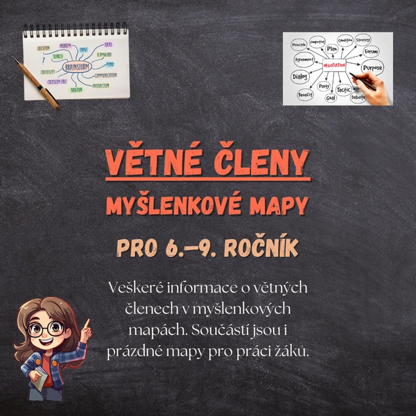 Větné členy – myšlenkové mapy