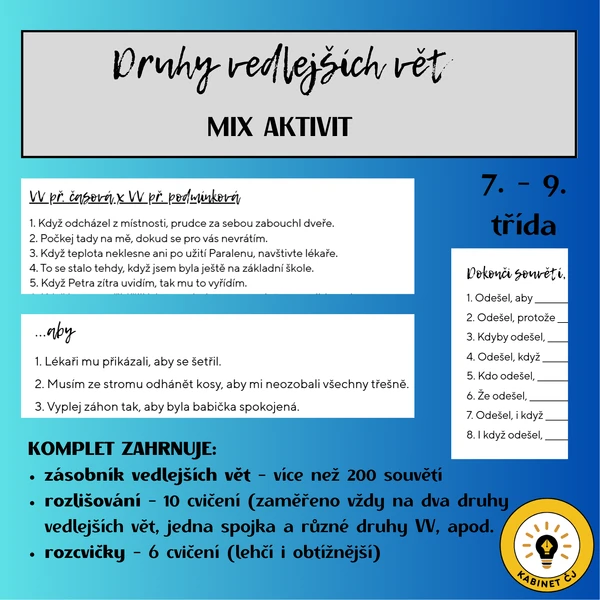 Druhy vedlejších vět