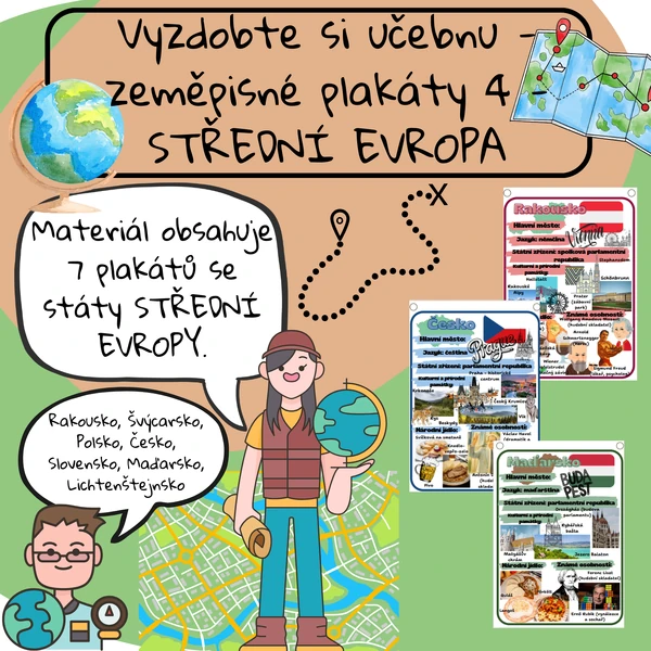 Zeměpisné plakáty 4 - STŘEDNÍ EVROPA