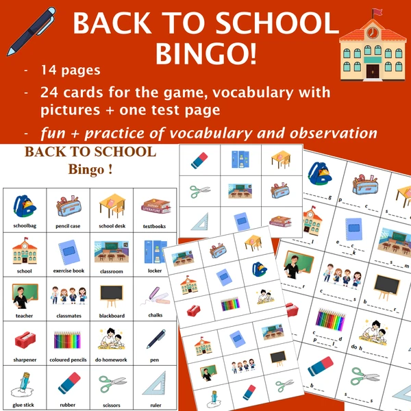 Back to school - bingo