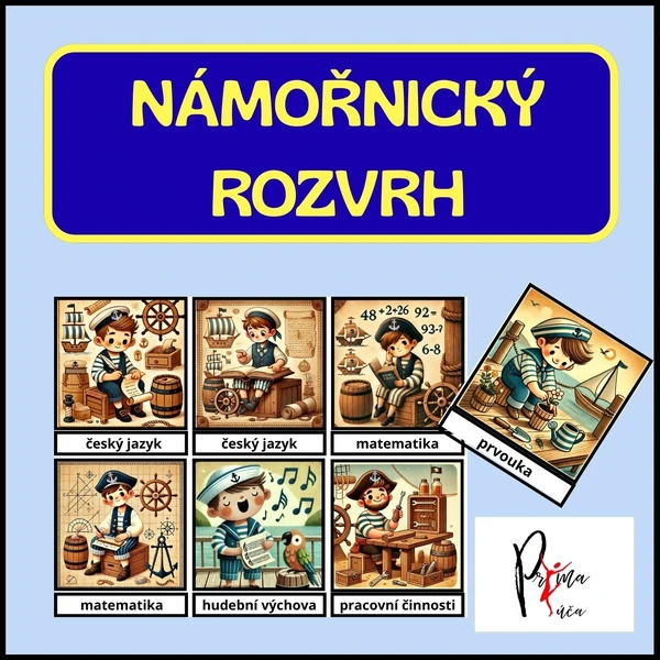 ROZVRH HODIN - TÉMA NÁMOŘNÍCI - k doplnění celoroční hry