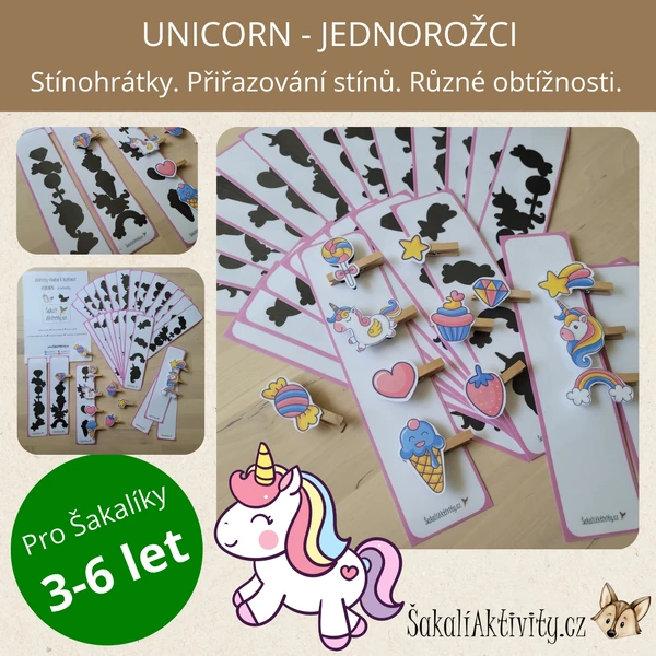 Sada aktivit - UNICORN - STÍNOHRÁTKY