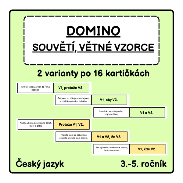 DOMINO - Větné vzorce
