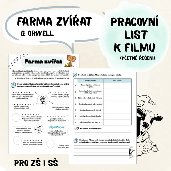 Pracovní list k filmu Farma zvířat (G. Orwell)