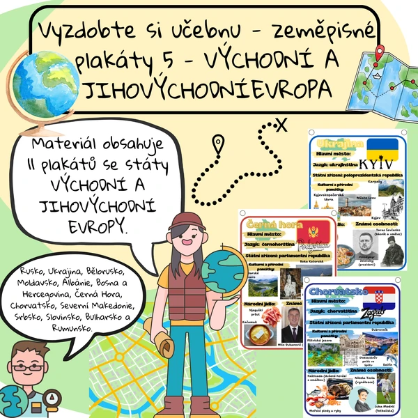 Zeměpisné plakáty 5 - VÝCHODNÍ A JIHOVÝCHODNÍ EVROPA