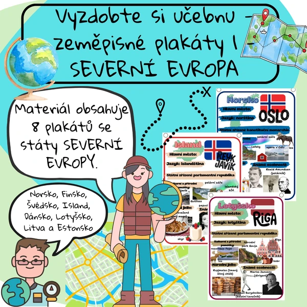 Zeměpisné plakáty 1 - SEVERNÍ EVROPA