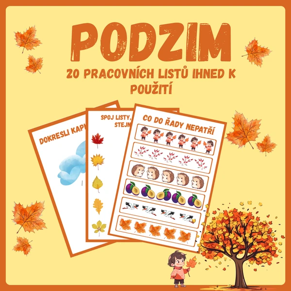 Podzim – pracovní listy ihned k použití