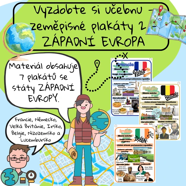 Zeměpisné plakáty 2 - ZÁPADNÍ EVROPA