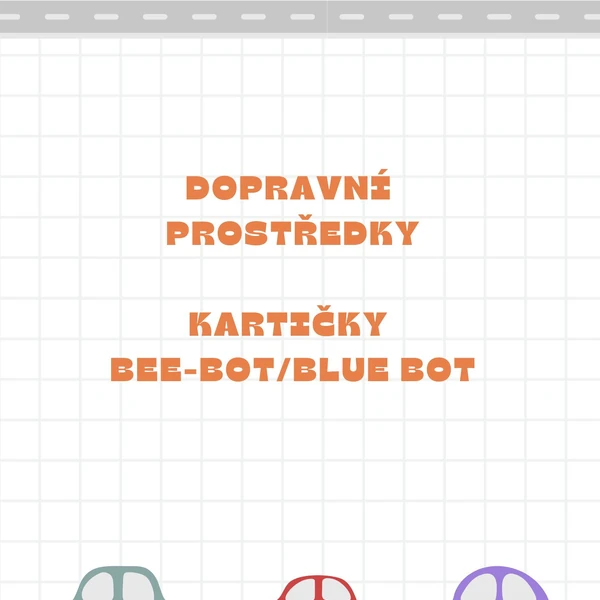 Dopravní prostředky - Bez-bot/Blue-bot kartičky