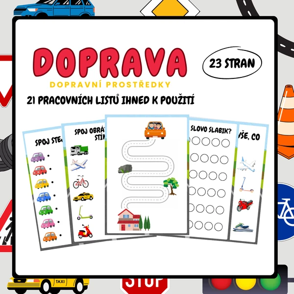 Doprava – pracovní listy ihned k použití