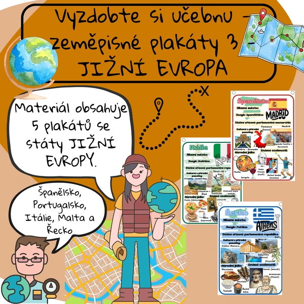 Zeměpisné plakáty 3 - JIŽNÍ EVROPA