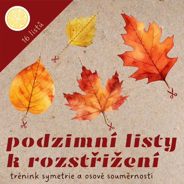 Podzimní barevné listy k rozstříhání