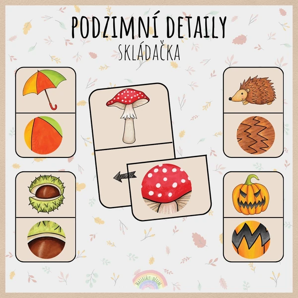 🍄Podzimní detaily, skládačka🍄