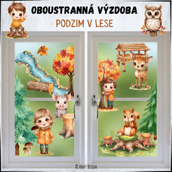 Podzim v lese - oboustranná výzdoba