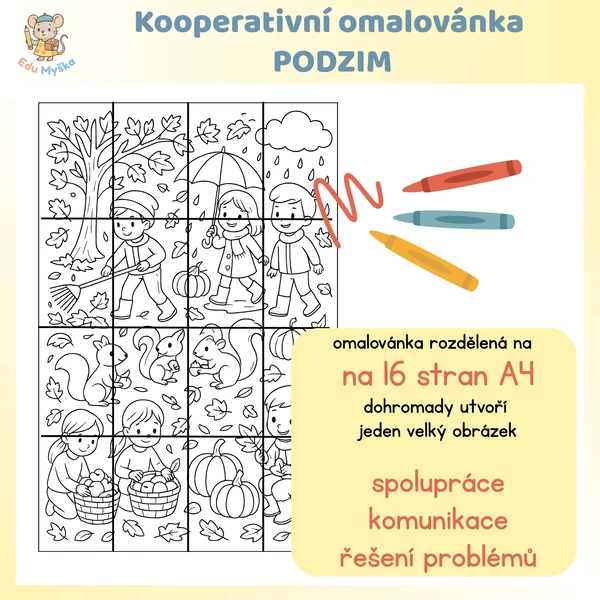 Kooperativní omalovánka PODZIM